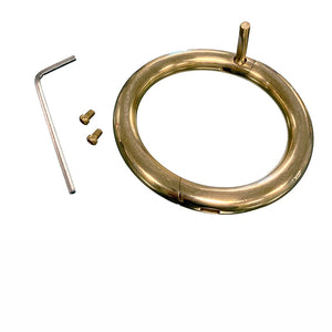 Bull rings made of brass Can be re-used by unscrewing a set screw or permanently on by using a break off screw Also includes an allen wrench