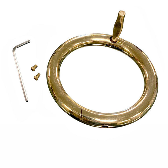 Bull rings made of brass Can be re-used by unscrewing a set screw or permanently on by using a break off screw Also includes an allen wrench