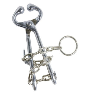 Made of heavy rugged plated iron Chain can lock on the hook or link fits in the hook slot