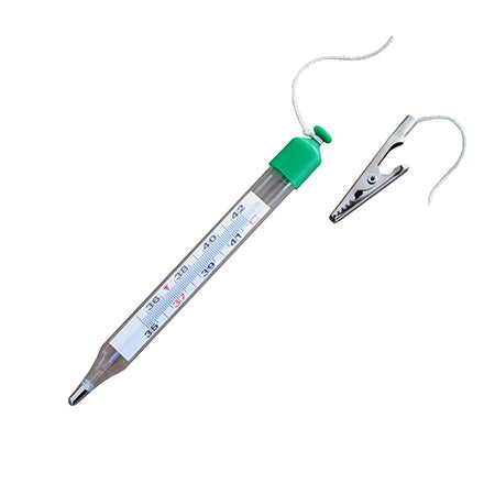 SHARPTEMP mercury-free thermometer with alligator clip & cord